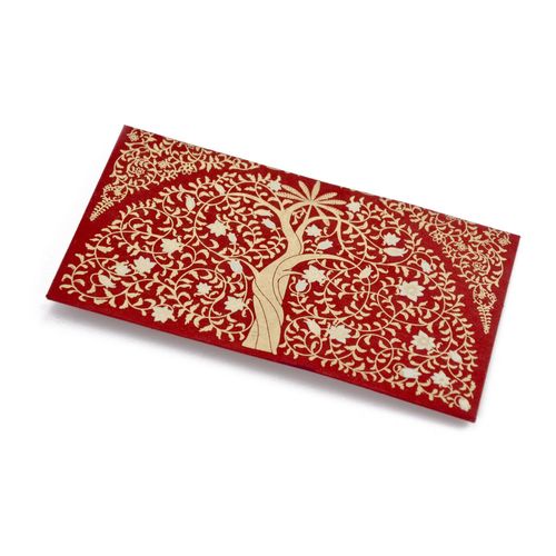 Papertree Gaia Lot De 5 Enveloppes Cadeau 19*10 Rouge