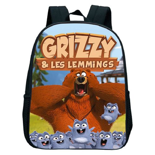 Sac à Dos Imperméable Pour Enfants Sacs De Maternelle Cartable Pour Enfants Sacs à Dos Anime De Dessin Animé Sac D'école Pour Garçons Et Filles Grizzy Et Les Lemmings