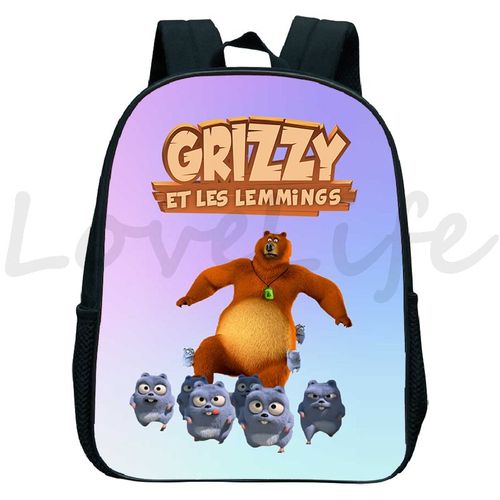 Sac à Dos Imperméable Pour Enfants Sacs De Maternelle Cartable Pour Enfants Sacs à Dos Anime De Dessin Animé Sac D'école Pour Garçons Et Filles Grizzy Et Les Lemmings