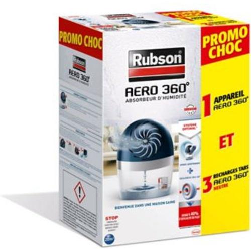 Absorbeur d'humidit? Rubson Aero 360? 20 m? + 3 tablettes 2 en 1