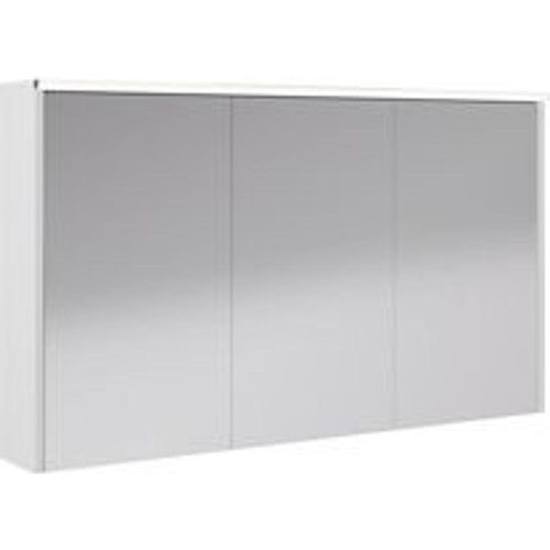 Armoire De Salle De Bains ?Clairante Avec Miroir Archi Blanc Mat 120 Cm