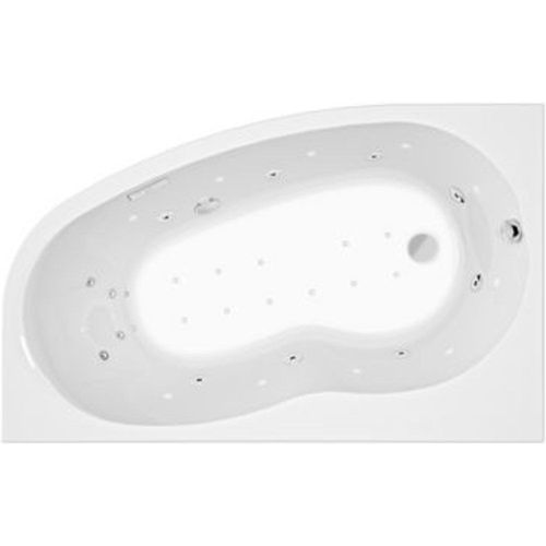 Baignoire baln?o asym?trique angle droit 160 x 100 cm Allibert Intensea Elba Duo
