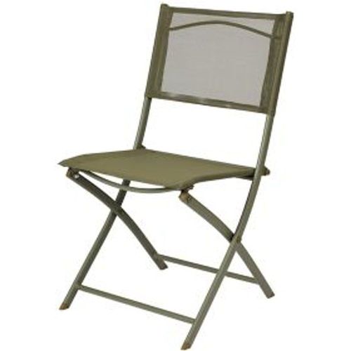 Chaise De Jardin En M?Tal Et Toile Goodhome Saba Kaki