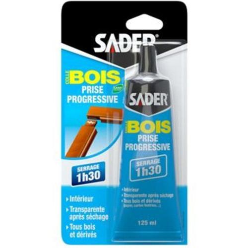 Colle Bois Sader Prise Progressive Transparente Tube 125 ml