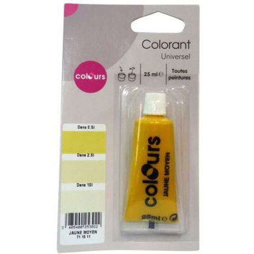 Colorant Colours jaune moyen 25ml