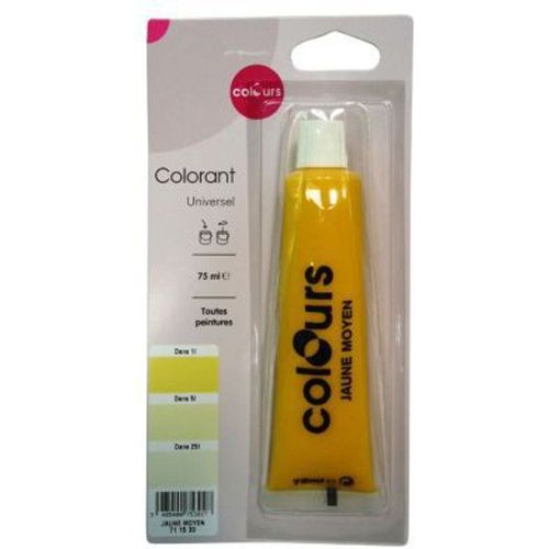 Colorant Colours jaune moyen 75ml