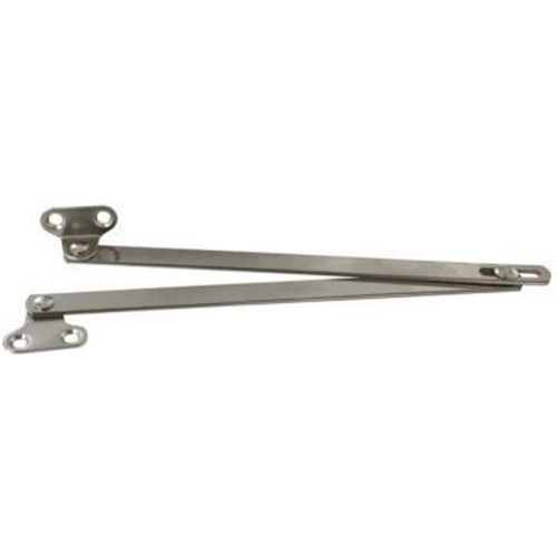 2 Compas coulisseaux sans arr?t droite/gauche acier nickel? L.300 mm x l.10 mm