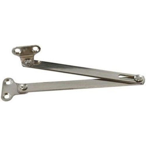 2 Compas coulisseaux avec arr?t droite/gauche acier nickel? L.200 mm x l.10 mm