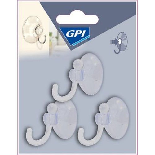Crochet ventouse GPI cristal transparent