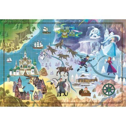 Puzzle Adulte : Reine Des Neiges Carte Du Film - 1000 Pieces - Collection Disney