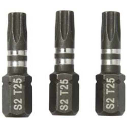 Embout de vissage torsion impact TX25 25?mm Erbauer - 3 pi?ces
