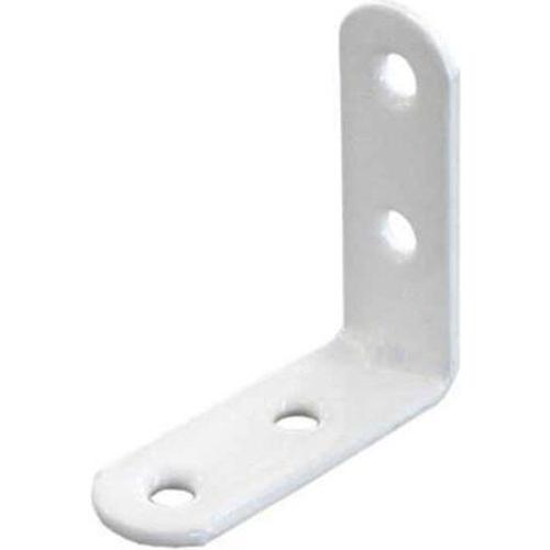 4 Equerres de chaise Acier Blanc l.14 x H.30 x P.30 mm