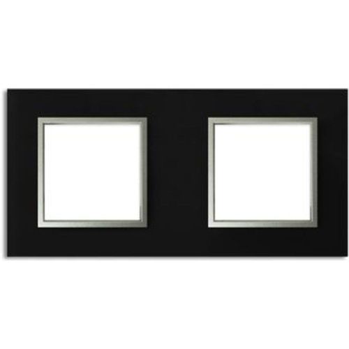 Plaque de finition double Colours Kalya verre noir