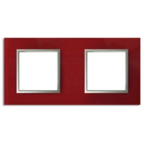 Plaque de finition double Colours Kalya verre cerise