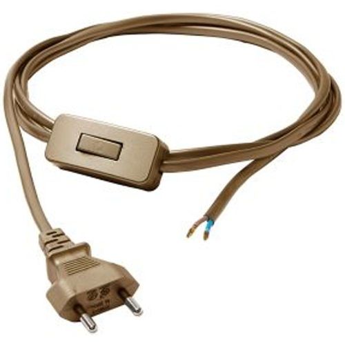 Cordon de lampe avec interrupteur or DIALL 2m