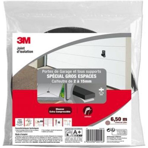 Joint mousse porte de garage gros espace 3M Classique 2 ? 15 mm gris L.6 5 m