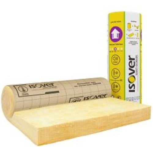 Laine de verre Murs ISOVER ?p.120 mm - Rouleau kraft 2 7 x 1 2 m R. 3 75 m?.K/W