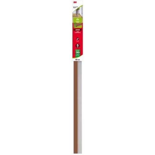 Bas de porte adh?sif sol lisse 3M jusqu'? 15 mm marron/transparent L.93 cm