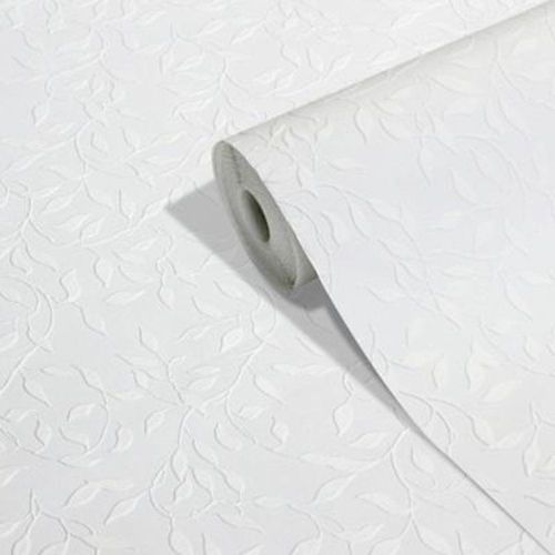 Papier peint vinyle expans? sur intiss? Kerria GoodHome blanc