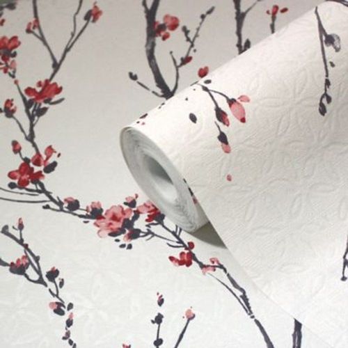 Papier peint vinyle sur intiss? GoodHome Teff rose