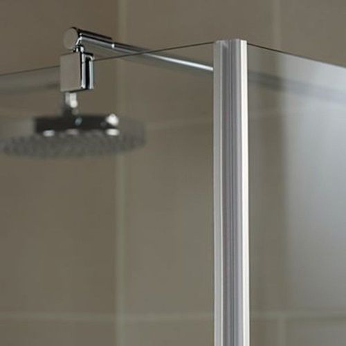 Barre de stabilisation murale pour paroi de douche  122 cm  aspect chrom?