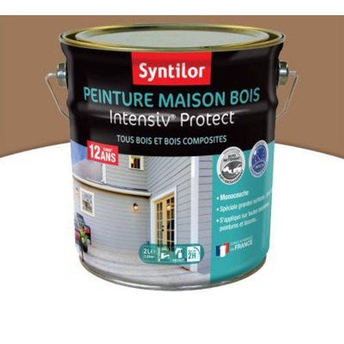 Peinture maison bois Intensiv Protect Marron 2L