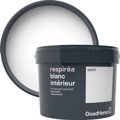 Peinture d?polluante GoodHome blanc satin 2 5L