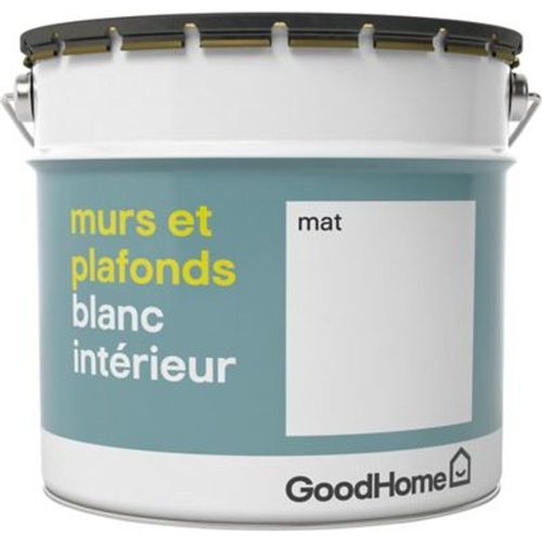 Peinture murs et plafonds GoodHome blanc mat 10L
