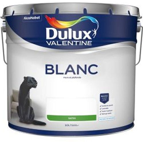 Peinture Dulux Valentine murs et plafonds blanc satin 10L