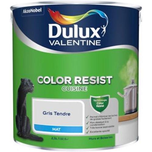 Peinture cuisine Dulux Valentine gris tendre mat 2 5L