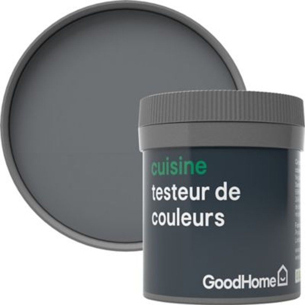 Testeur peinture cuisine GoodHome gris Hamilton mat 50ml