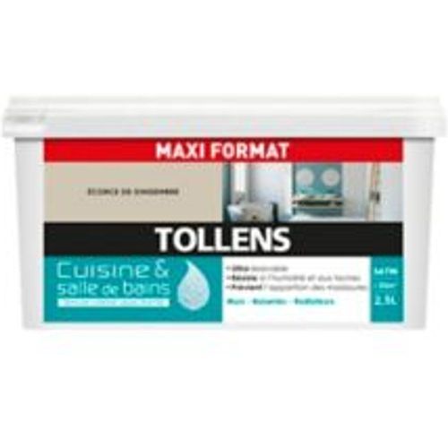 Peinture cuisine et salle de bains Tollens ?corce de gingembre satin 2L5