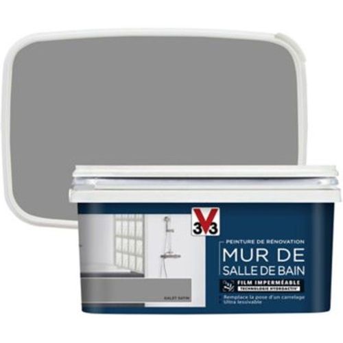 Peinture de r?novation mur de salle de bain V33 galet satin 2L