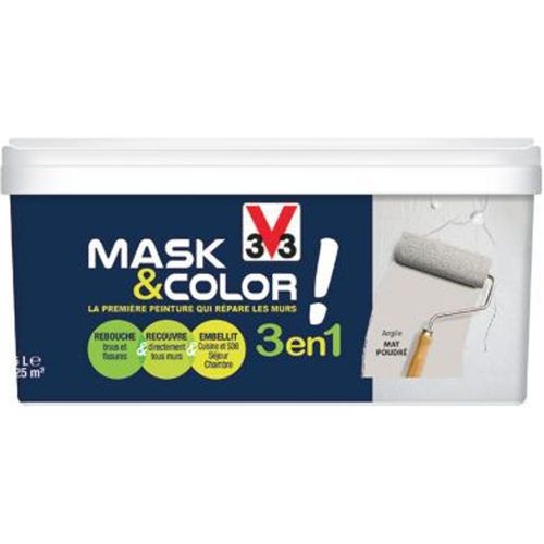 Peinture de r?novation multi-supports V33 Mask & color argile mat 2 5L