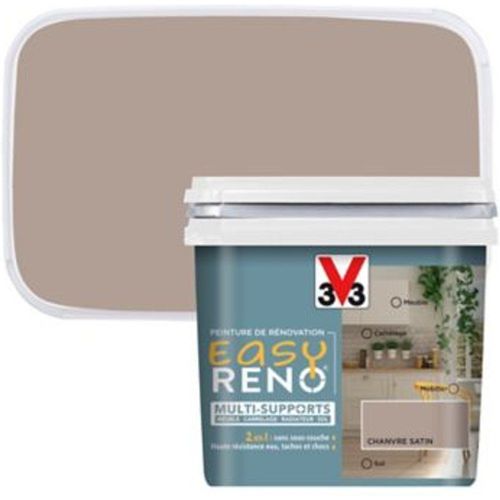 Peinture de r?novation multi-supports V33 Easy Reno chanvre satin 0 75L
