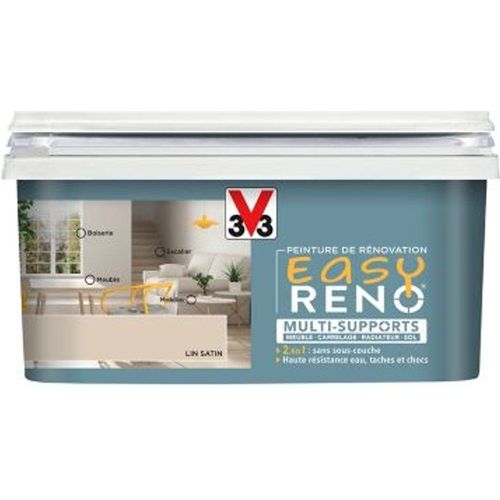 Peinture de r?novation multi-supports V33 Easy Reno lin satin 2L