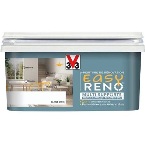 Peinture de r?novation multi-supports V33 Easy Reno blanc satin 2L