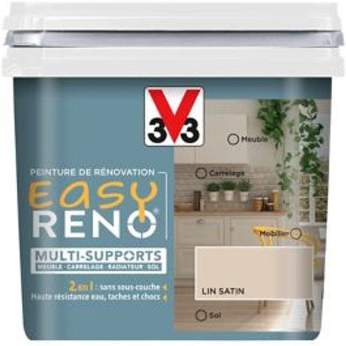 Peinture de r?novation multi-supports V33 Easy Reno lin satin 0 75L