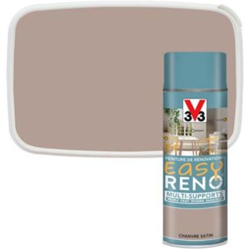 Peinture de r?novation a?rosol multi-supports V33 Easy Reno chanvre satin 400ml