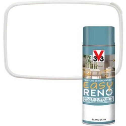 Peinture de r?novation a?rosol multi-supports V33 Easy Reno blanc satin 400ml