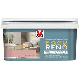 Peinture de r?novation multi-supports V33 Easy Reno rose boh?me satin 2L