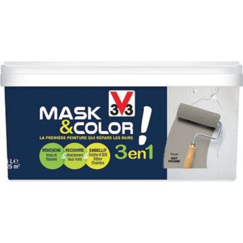Peinture de r?novation multi-supports V33 Mask & color taupe mat 2 5L