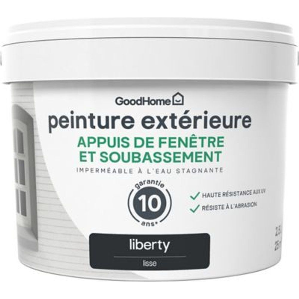Peinture appuis de fen?tre GoodHome noir Liberty 2 5L