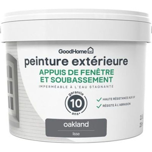 Peinture appuis de fen?tre GoodHome gris Oakland 2 5L