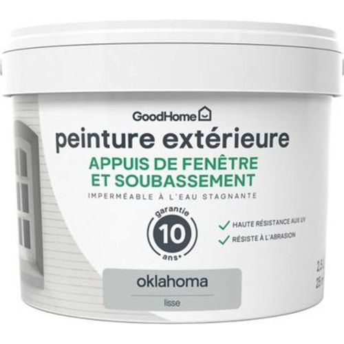 Peinture appuis de fen?tre GoodHome gris Oklahoma 2 5L
