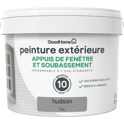 Peinture appuis de fen?tre GoodHome gris Hudson 2 5L