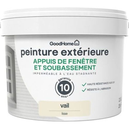 Peinture appuis de fen?tre GoodHome cr?me Vail 2 5L