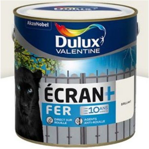 Peinture fer antirouille Dulux Valentine Ecran+ blanc brillant 2L