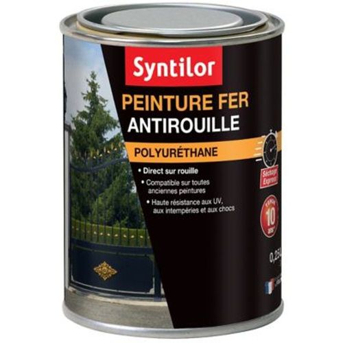 Peinture fer Syntilor Ultra Protect noir mat 0 25L