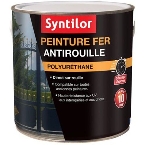 Peinture ext?rieure fer antirouille gris basalte satin? Syntilor 1 5L